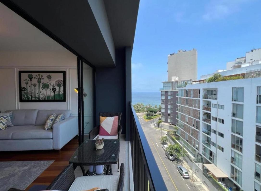 Exclusivo Y Moderno Depa En Miraflores Vista Al Mar Y A La Ciudad Amoblado Apartments Ліма Екстер'єр фото